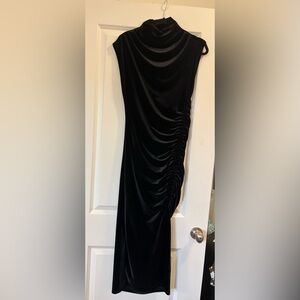 Elegant Black Ruched Dress